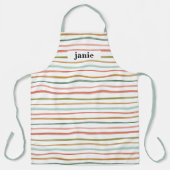 Tablier de bande d'aquarelle personnalisé (Recto)