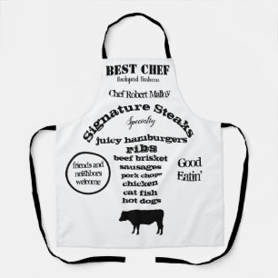 Tablier de barbecue Meilleur Chef silhouette de bœ