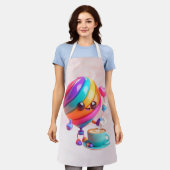 Tablier de barista Arc-en-ciel doux (Porté)