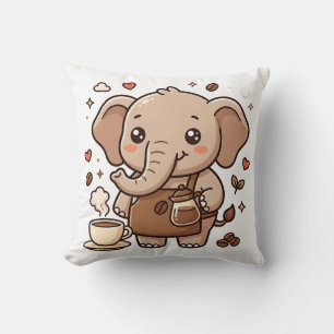Tablier De Barista Éléphant Mignon Coussin Kawaii