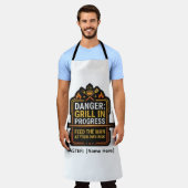 Tablier de BBQ Danger Drôle Grill En Cours – Moder (Porté)