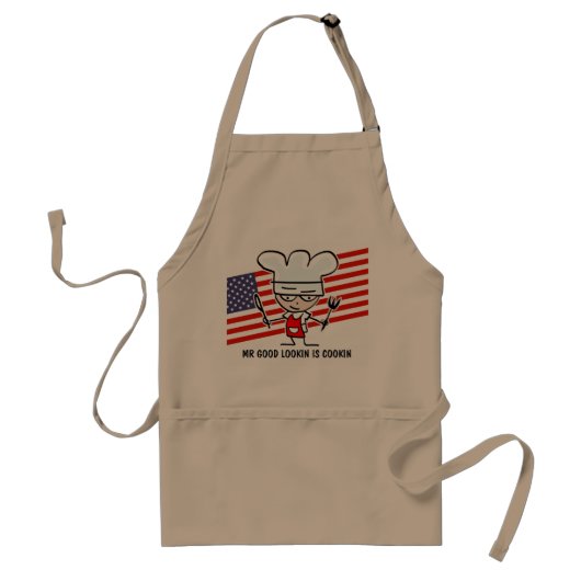 Tablier de BBQ drôle pour papa | Beige (Devant)