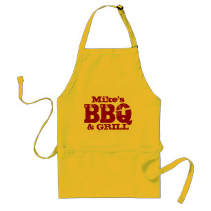 Tablier de BBQ personnalisé avec nom pour hommes