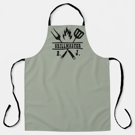 Tablier de BBQ Sage Green Grillmaster (Recto)