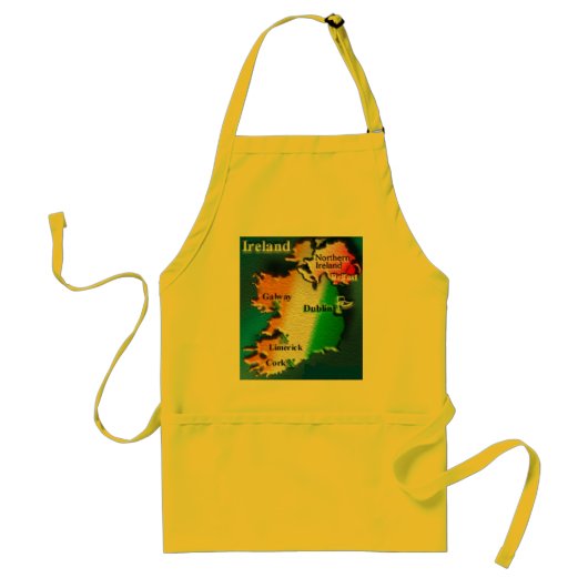 Tablier de carte de drapeau de l'Irlande (Devant)