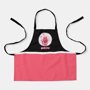 tablier de chat rose