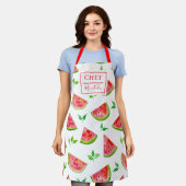 Tablier de chef à motif de pastèque personnalisé (Porté)