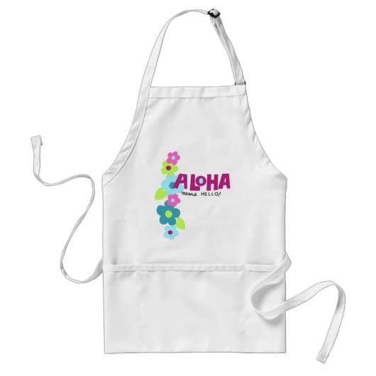 Tablier de chef Aloha Means Hello (Devant)