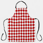 Tablier de chef Argyle Rouge Rétro (Recto)