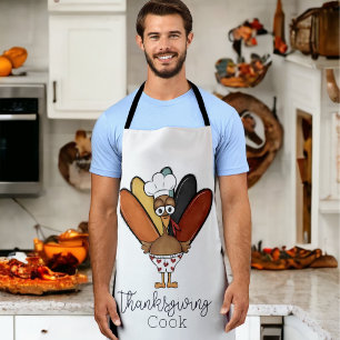Tablier de chef cuisinier drôle de Thanksgiving di