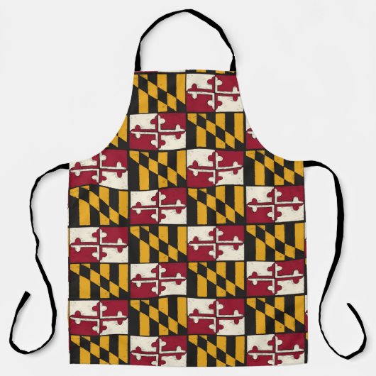 Tablier de chef de BBQ drapeau du Maryland amusant (Recto)