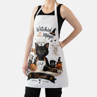 Tablier de chef de chat personnalisé pour Hallowee