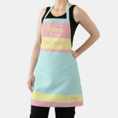 tablier de chef de cuisine sarcelle avec son nom (Insitu)