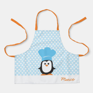 Tablier de chef de pingouin personnalisé pour enfa
