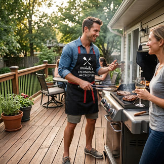 Tablier de chef personnalisé - Cadeau de couple co