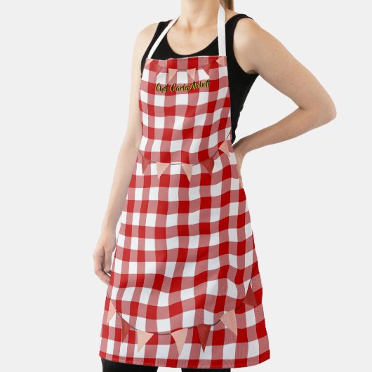 Tablier de chef pour fête d'été rouge et blanc (Insitu)