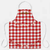 Tablier de chef pour fête d'été rouge et blanc (Recto)
