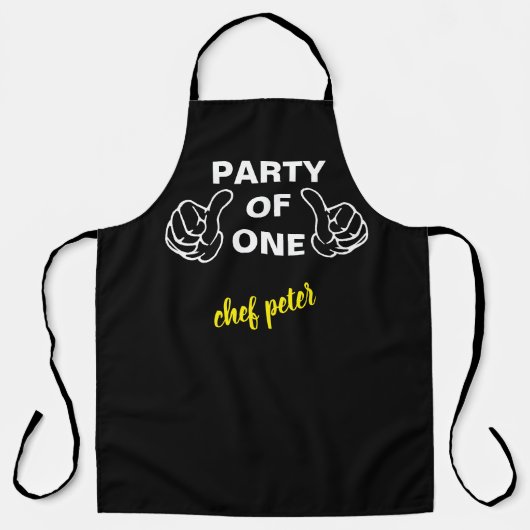 Tablier de chef "Soirée d'une personne" - Cadeau d (Recto)