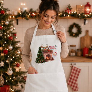 Tablier de cheminée de rennes de Joyeux Noël