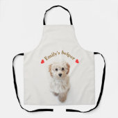 Tablier de chien personnalisé - Photo et texte per (Recto)