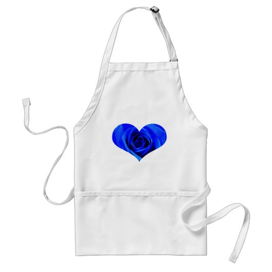 Tablier de coeur de rose de bleu (Devant)