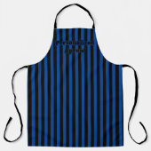 Tablier de couleurs Halloween rayure noir bleu (Recto)