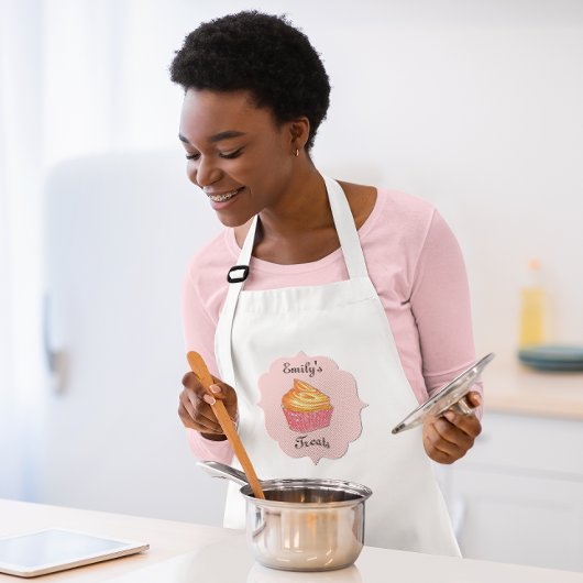 Tablier de coutume de rose de diva de petit gâteau