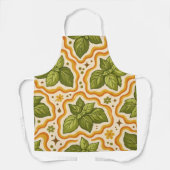 Tablier de cuisine à motif basilic (Recto)