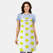 Tablier de cuisine à motif de citron jaune mignon (Porté)