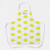 Tablier de cuisine à motif de citron jaune mignon (Recto)