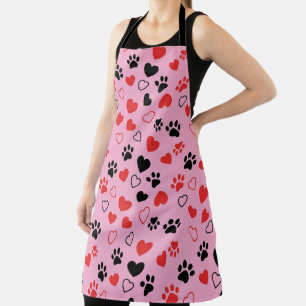 Tablier de cuisine à motif d'empreinte de patte et