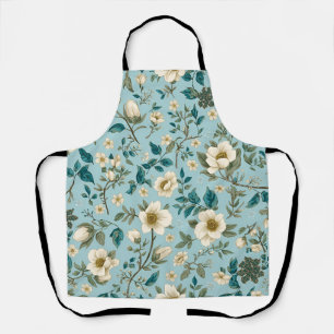 Tablier de cuisine à motif floral botanique sarcel