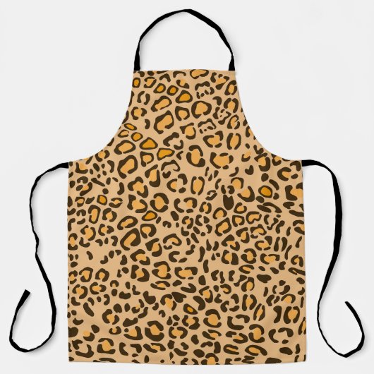 Tablier de cuisine à motif léopard sauvage (Recto)