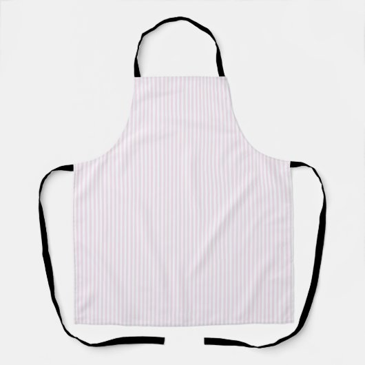 Tablier de cuisine à rayures rose tendre (Recto)