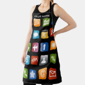 Tablier de cuisine amusant avec smartphone app icô (Insitu)