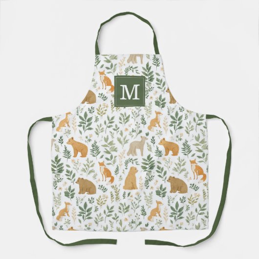Tablier de cuisine Animaux de la forêt (Recto)