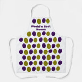 Tablier de cuisine aux olives vertes et noires pou (Recto)