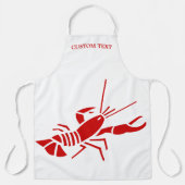 Tablier de cuisine BBQ à homard rouge avec nom per (Recto)