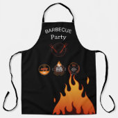 Tablier de cuisine BBQ Noir griil master, grillade (Recto)