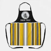 Tablier de cuisine BBQ rayure jaune noir blanc Buf (Recto)