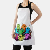 Tablier de cuisine blanc pour fête de monstre de d (Insitu)