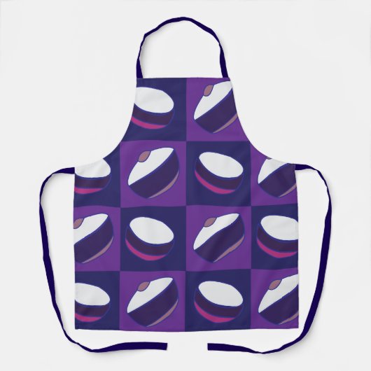 Tablier de cuisine bol à cuisson bleu violet (Recto)