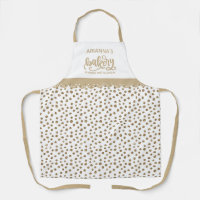 Tablier de cuisine Chic Gold Dots pour la pâtisser