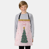Tablier de cuisine de Noël personnalisé pour fille (Porté)
