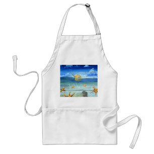 Tablier de cuisine de plage d'étoiles de mer