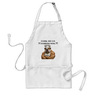 TABLIER DE CUISINE DRÔLE EN ANGLAIS BULLDOG