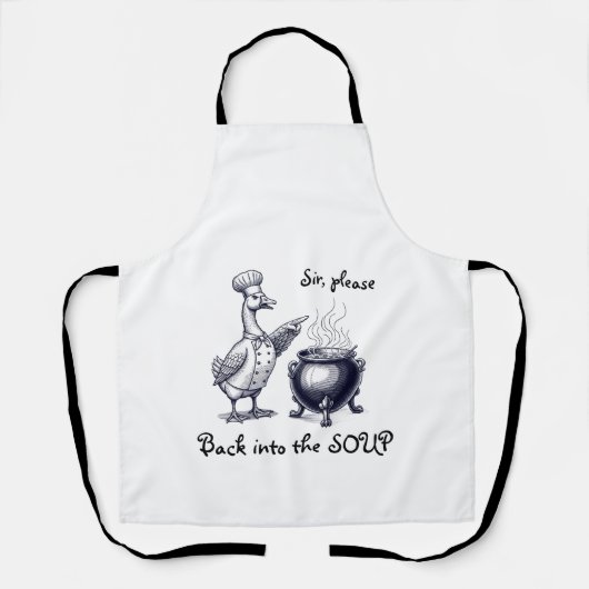 Tablier de cuisine drôle pour chef avec impression (Recto)
