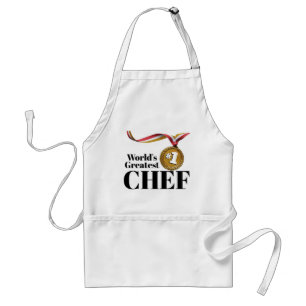 Tablier de cuisine du chef du monde de médaille le