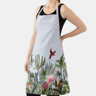 Tablier de cuisine faune et flore de la jungle tro