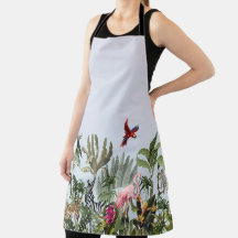 Tablier de cuisine faune et flore de la jungle tro